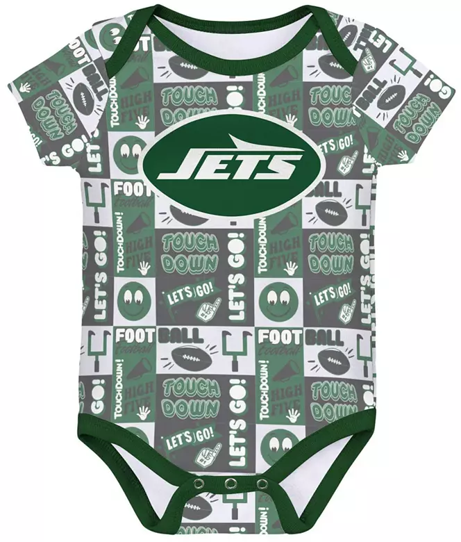 NFL Team Apparel Infant New York Jets Comics Team Color 3-Pack Onesie Set
