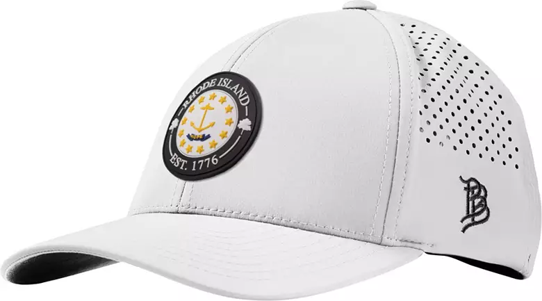 Branded Bills Adult Rhode Island White Compass Performance Adjustable Hat