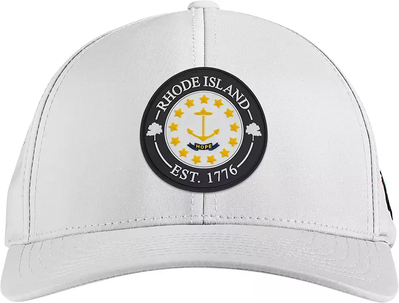 Branded Bills Adult Rhode Island White Compass Performance Adjustable Hat