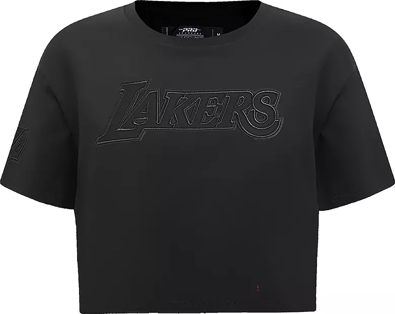 Pro Standard Women's Los Angeles Lakers Black Neutral Boxy Cropped T-Shirt