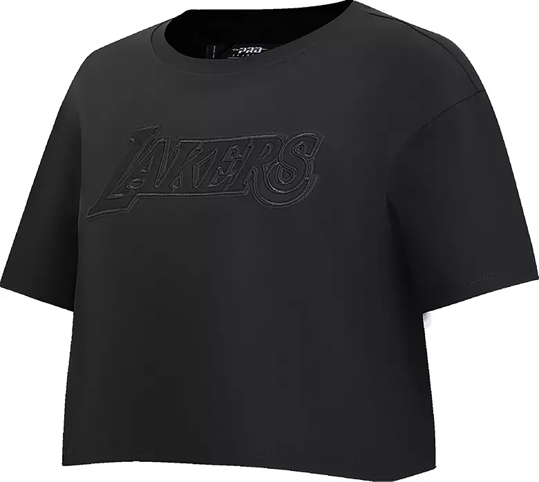 Pro Standard Women's Los Angeles Lakers Black Neutral Boxy Cropped T-Shirt