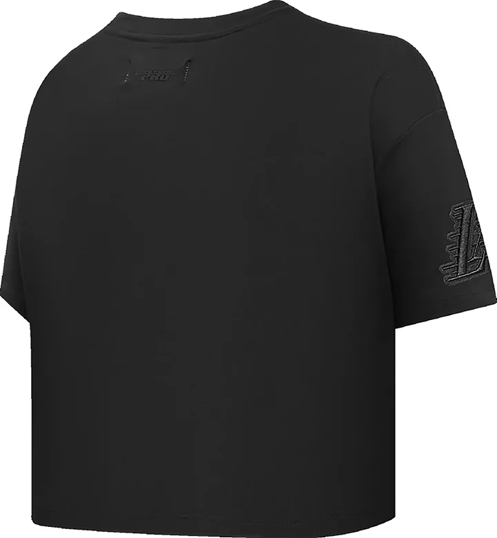 Pro Standard Women's Los Angeles Lakers Black Neutral Boxy Cropped T-Shirt