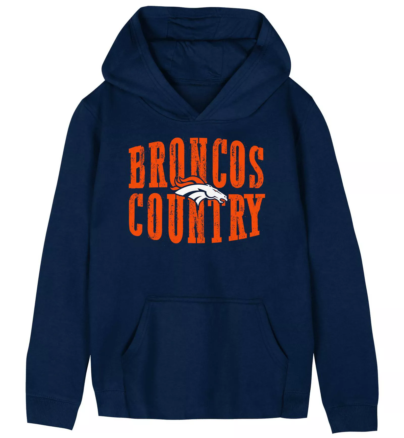 NFL Team Apparel Little Kids' Denver Broncos Team Spirit Navy Pullover Hoodie