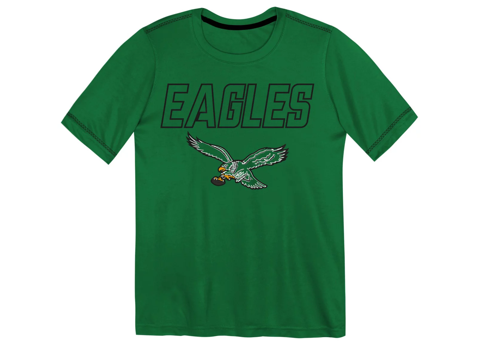 NFL Team Apparel Boys' Philadelphia Eagles Green Hyped Up T-Shirt