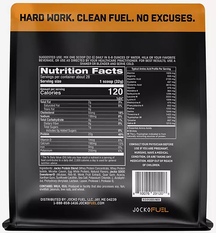 JOCKO Smashing Pumpkin 2 Lb. Protein Powder