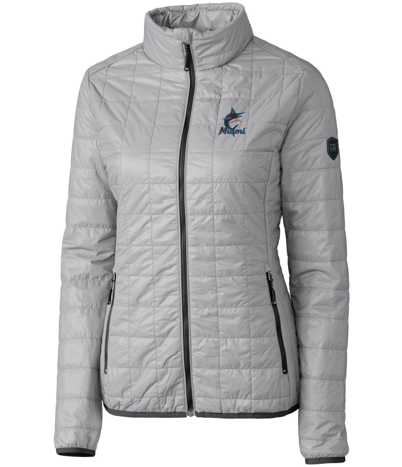 Cutter & Buck Women's Miami Marlins Eco Insulated Full Zip Puffer Jacket