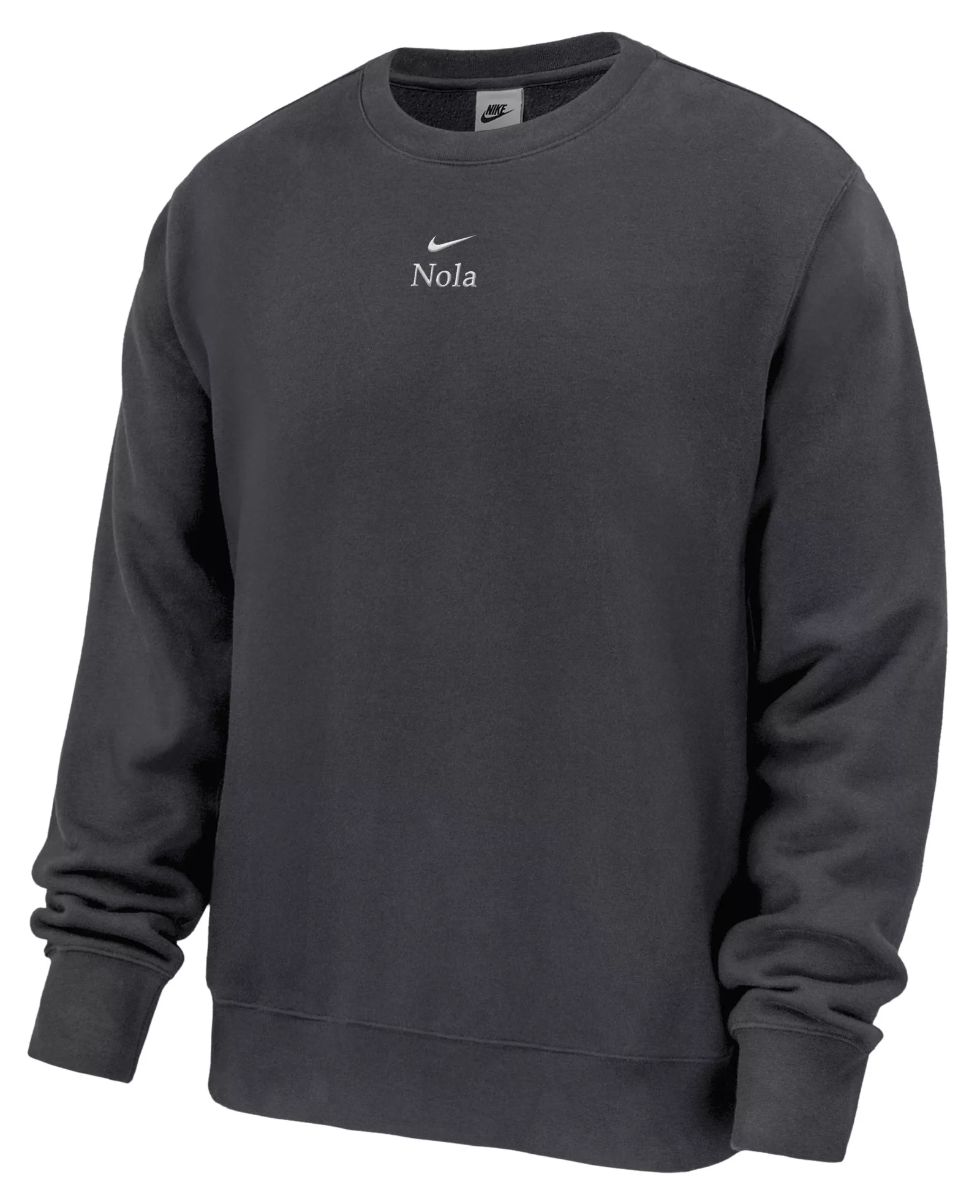 Nike Men's New Orleans Grey Club Fleece Crewneck Sweatshirt