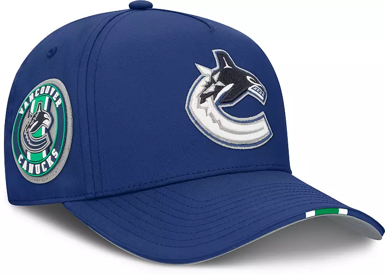 NHL Adult Vancouver Canucks Blue 2025 Draft Podium Adjustable Hat