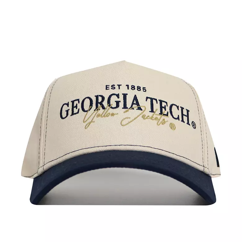 No Rivals Adult Georgia Tech Yellow Jackets Navy Vintage Adjustable Snapback