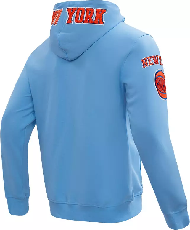 Pro Standard Men's New York Knicks Blue Chenille Full Zip Hoodie 3 Pro Standard Men's New York Knicks Blue Chenille Full Zip Hoodie