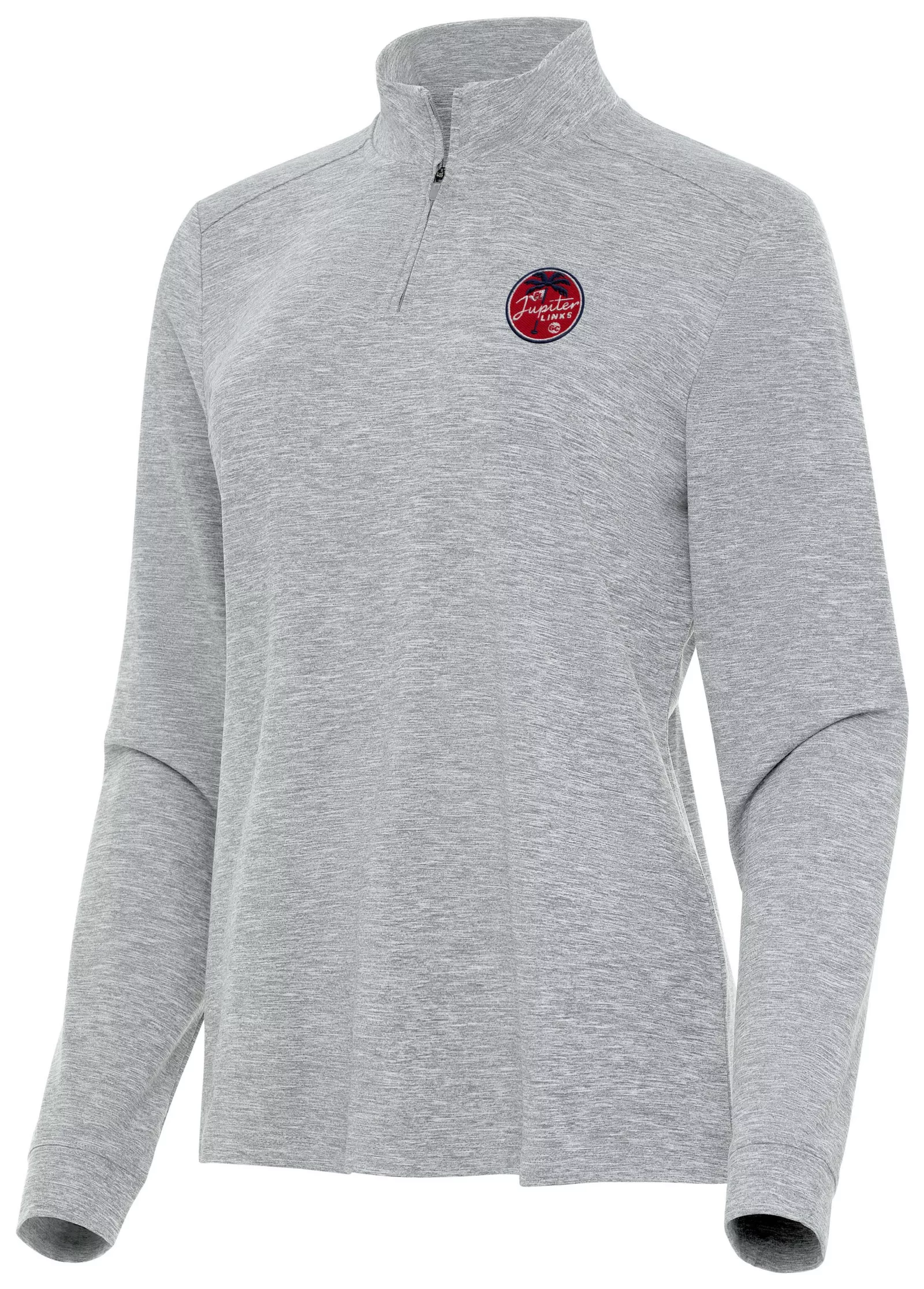 Antigua Women's TGL Jupiter Links GC Grey Mentor Long Sleeve Golf 1/4 Zip