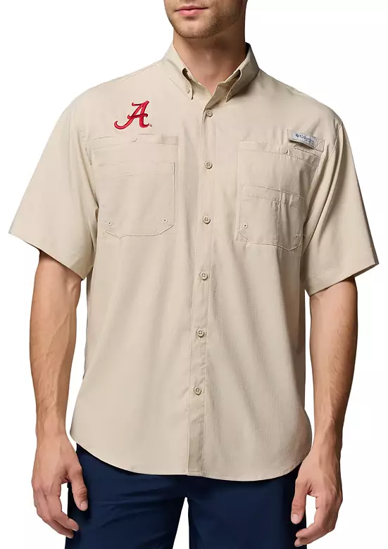 Columbia Men's Alabama Crimson Tide Fossil Tamiami Short Sleeve T-Shirt