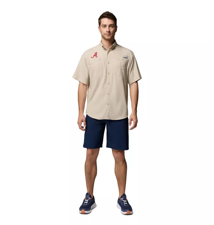 Columbia Men's Alabama Crimson Tide Fossil Tamiami Short Sleeve T-Shirt