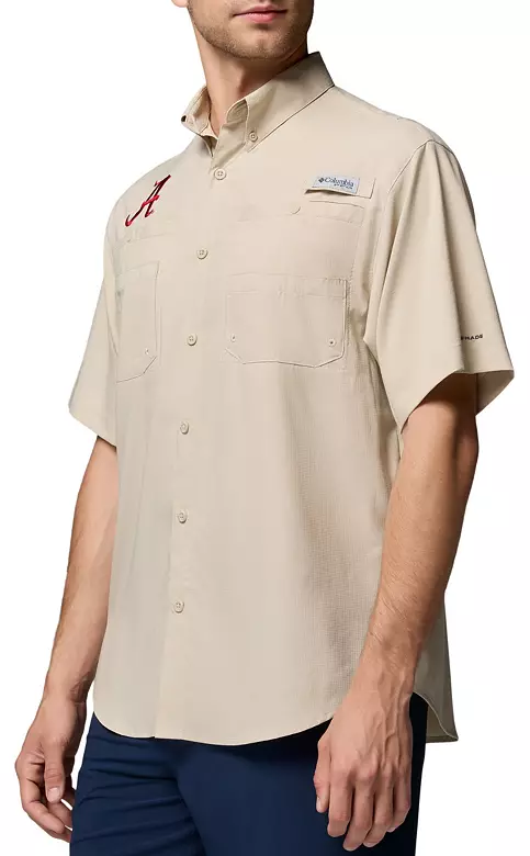 Columbia Men's Alabama Crimson Tide Fossil Tamiami Short Sleeve T-Shirt