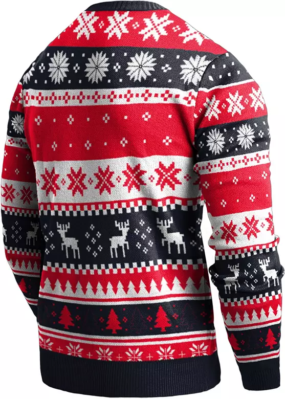 FOCO Men's Houston Texans Navy Ugly Knit Sweater