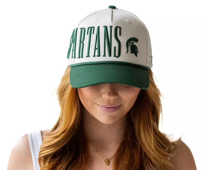 Gameday Social Women's Michigan State Spartans Ivory Saturday Stretch Adjustable Hat