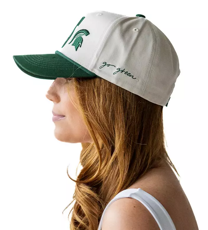 Gameday Social Women's Michigan State Spartans Ivory Saturday Stretch Adjustable Hat