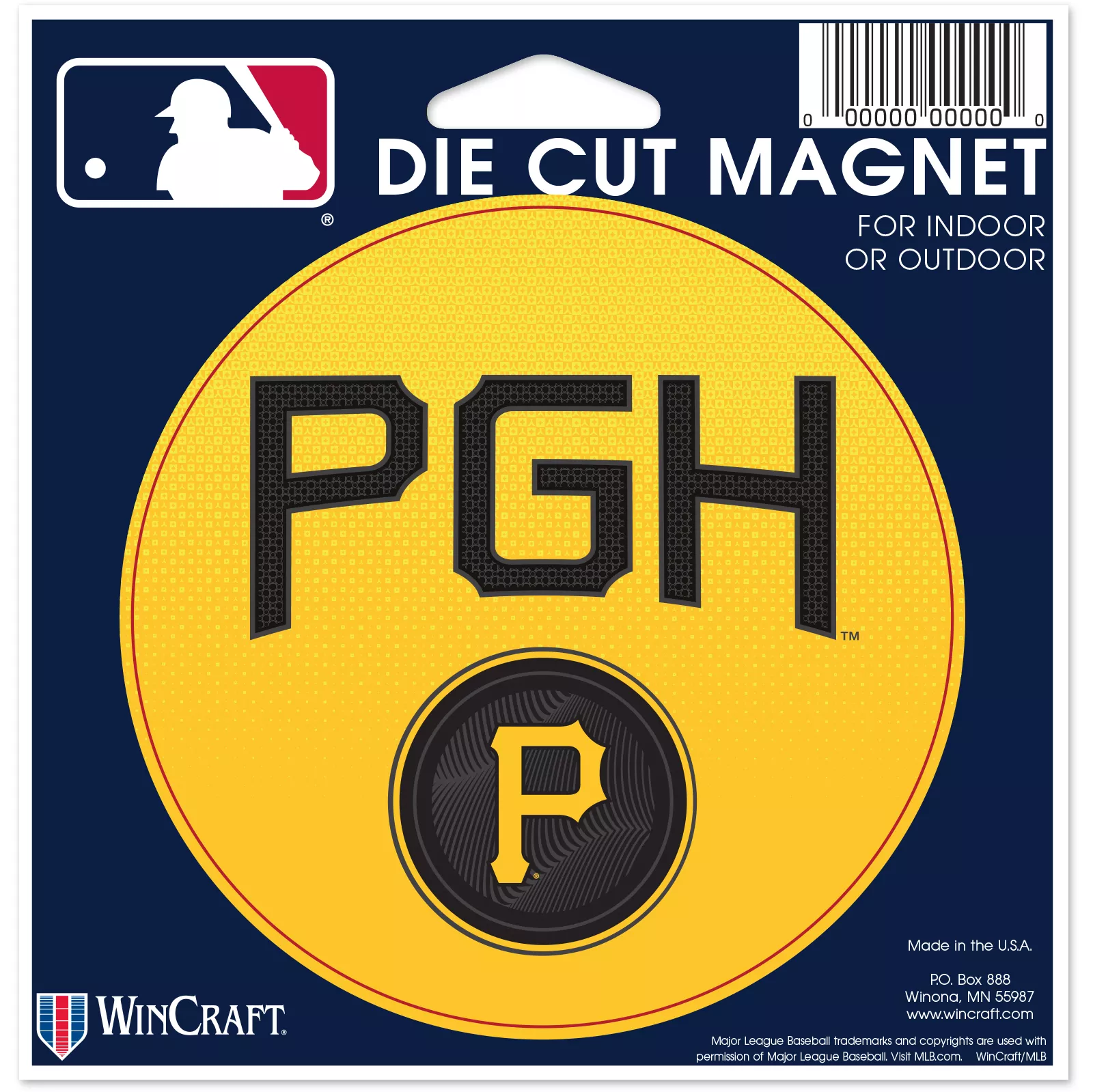 WinCraft Pittsburgh Pirates City Connect Die-Cut Magnet
