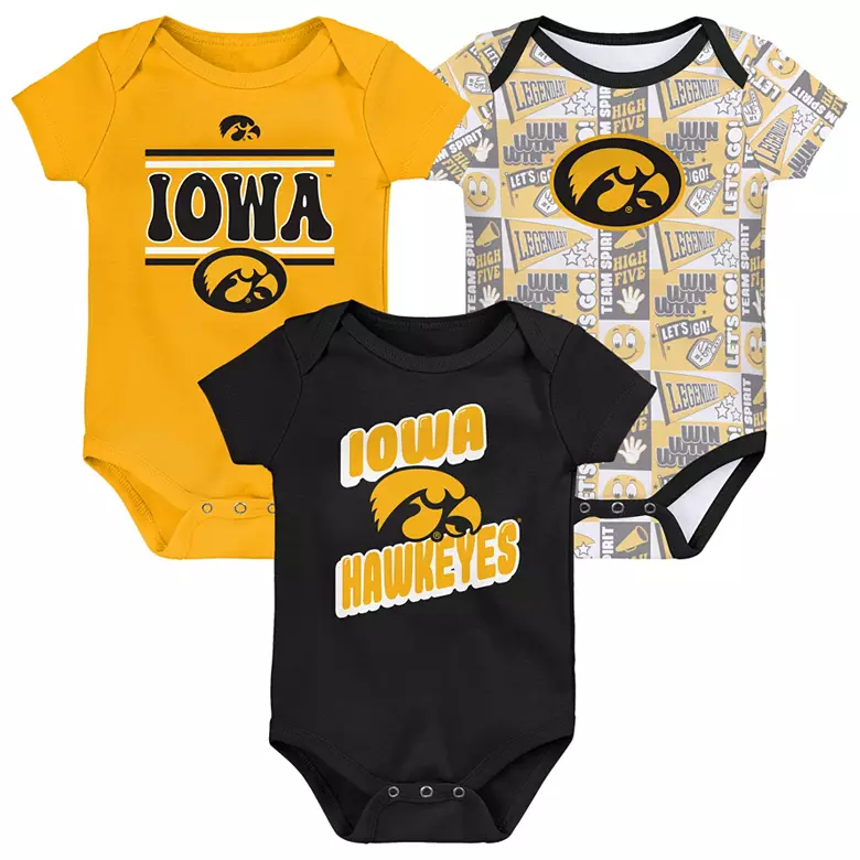 Gen2 Infant Iowa Hawkeyes Comics 3-Piece Creeper Set