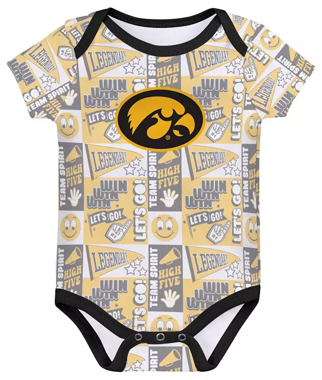 Gen2 Infant Iowa Hawkeyes Comics 3-Piece Creeper Set 4 Gen2 Infant Iowa Hawkeyes Comics 3-Piece Creeper Set
