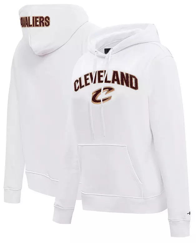 Pro Standard Women's Cleveland Cavaliers White Classic Fleece Pullover Hoodie