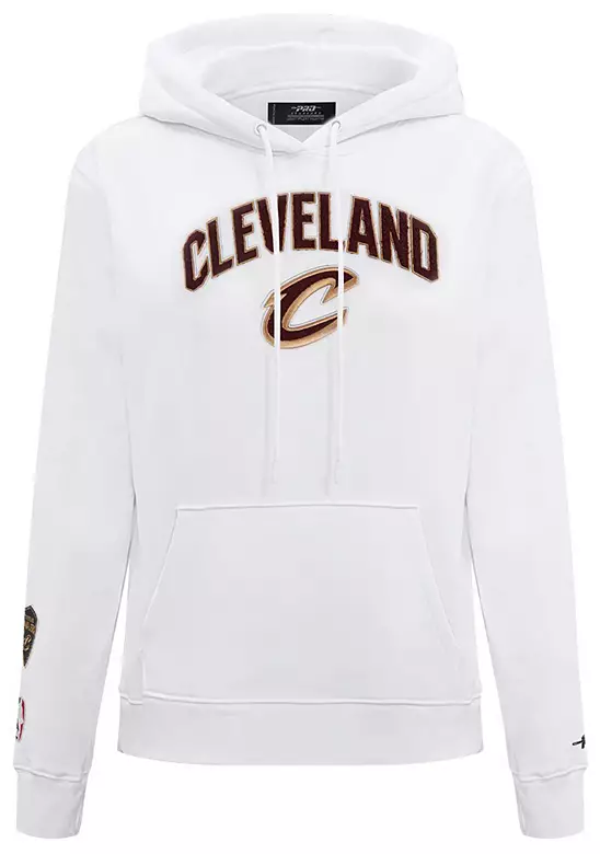 Pro Standard Women's Cleveland Cavaliers White Classic Fleece Pullover Hoodie 4 Pro Standard Women's Cleveland Cavaliers White Classic Fleece Pullover Hoodie