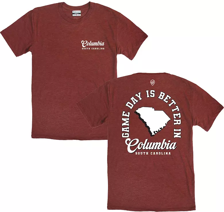 Where I'm From Men's Columbia Maroon Game Day 2Hit T-Shirt