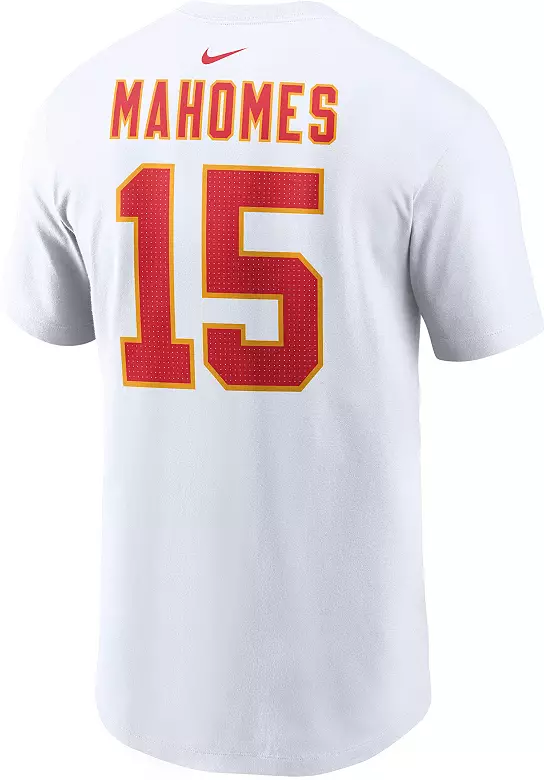 Nike Men's Kansas City Chiefs Patrick Mahomes #15 White T-Shirt