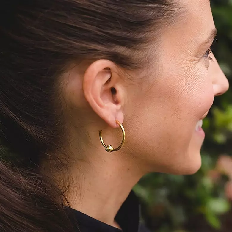 Chelsea Charles Birdie Hoop Earrings 3 Chelsea Charles Birdie Hoop Earrings