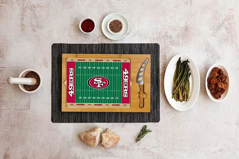 Picnic Time San Francisco 49ers Glass Top Cutting Board Set 4 Picnic Time San Francisco 49ers Glass Top Cutting Board Set