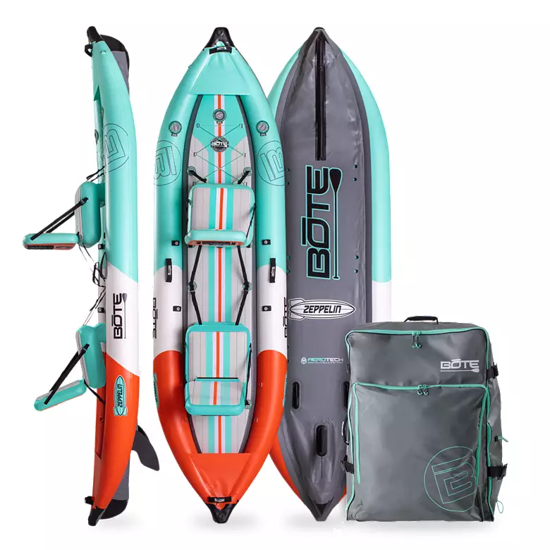 Bote Zeppelin Aero Inflatable Tandem Kayak Package