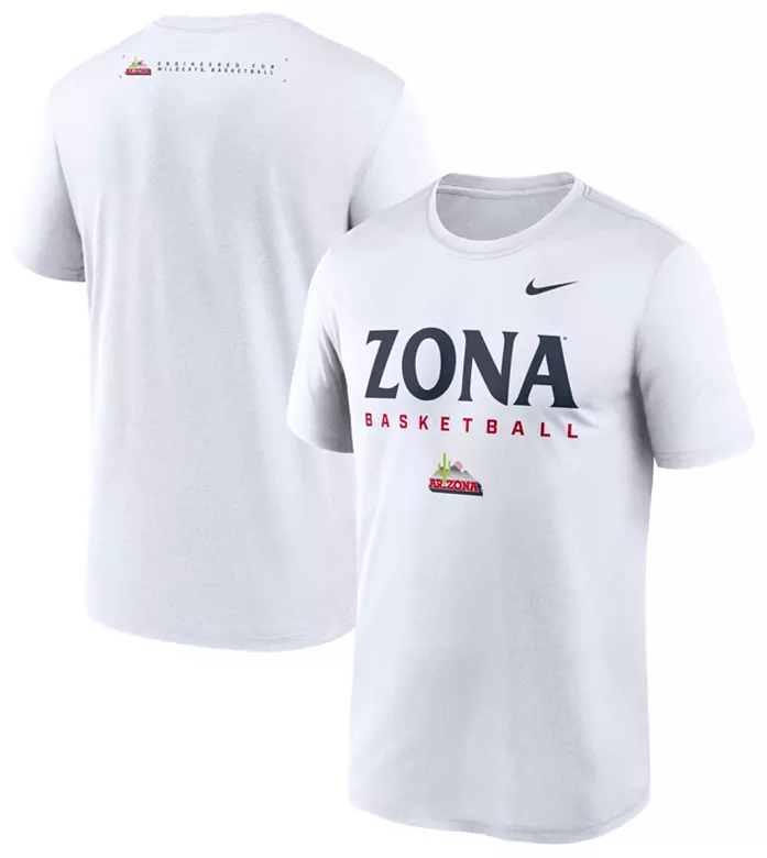 Nike Men's Arizona Wildcats White Legend Basketball T-Shirt 3 Nike Men's Arizona Wildcats White Legend Basketball T-Shirt