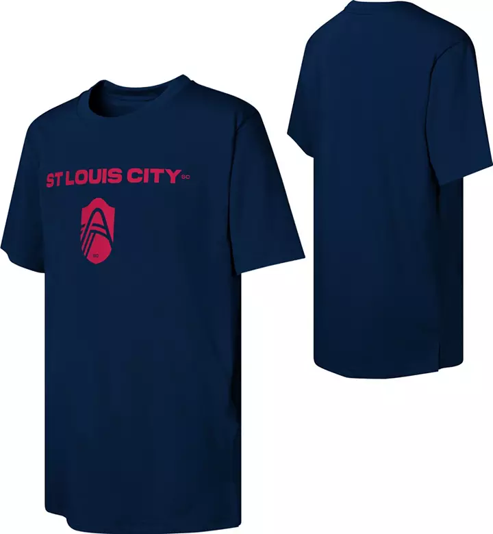 MLS Youth St. Louis City SC Wordmark Navy T-Shirt 3 MLS Youth St. Louis City SC Wordmark Navy T-Shirt
