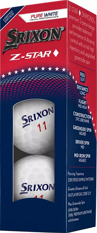 Srixon 2025 Z-STAR Diamond Limited Edition USA Golf Balls 4 Srixon 2025 Z-STAR Diamond Limited Edition USA Golf Balls