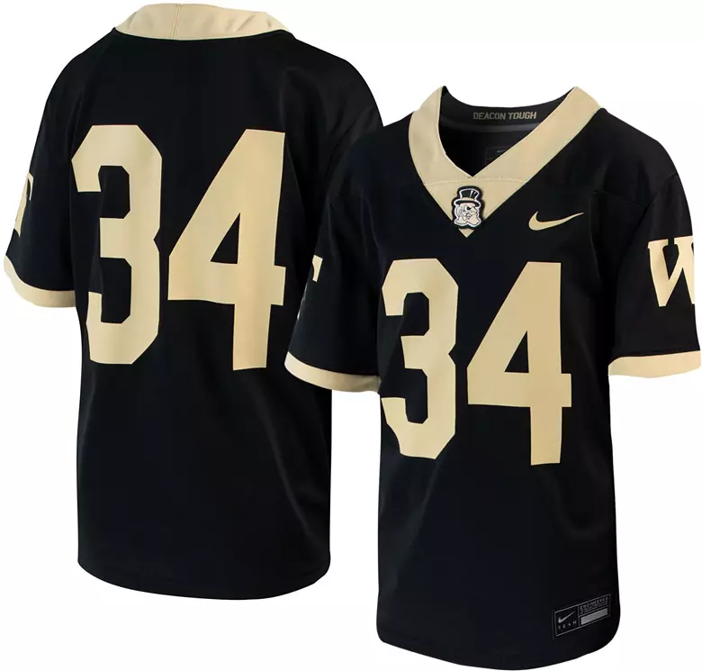 Nike Youth Wake Forest Demon Deacons #34 Black Untouchable Game Football Jersey