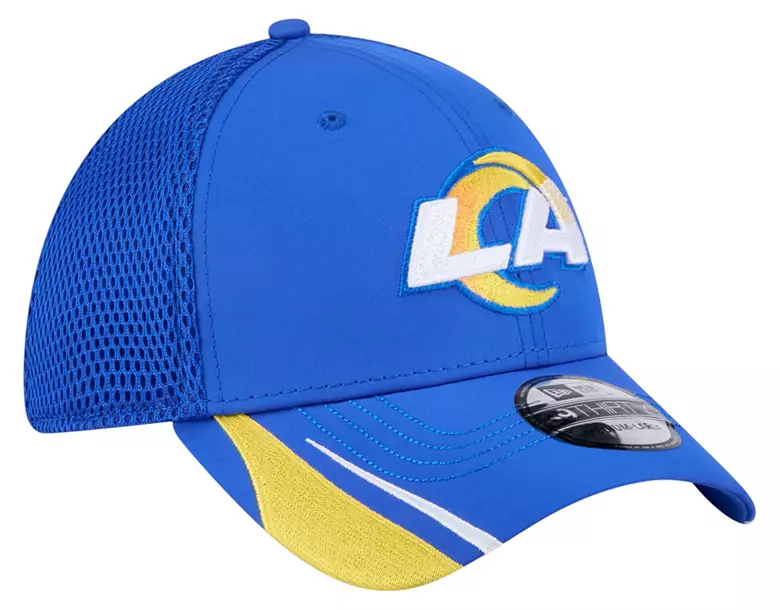 New Era Adult Los Angeles Rams Blue Linear 39Thirty Adjustable Hat 3 New Era Adult Los Angeles Rams Blue Linear 39Thirty Adjustable Hat