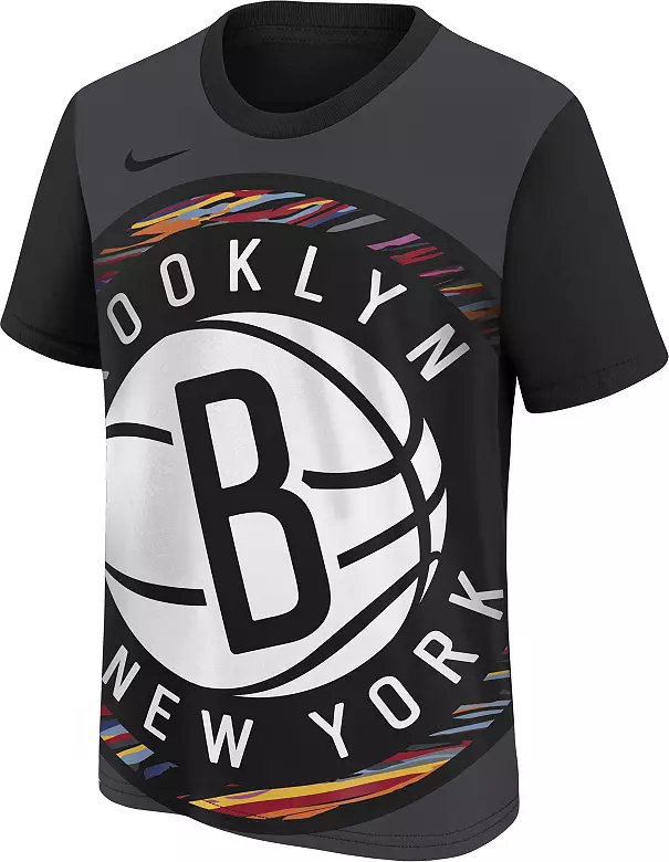 Nike Youth 2025-26 City Edition Brooklyn Nets Big Logo M90 T-Shirt