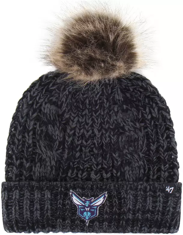 '47 Women's Charlotte Hornets Black Meeko Pom Knit Hat
