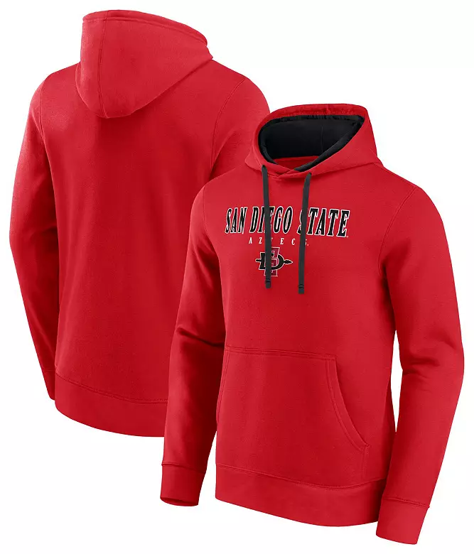 Logo Athletic Men's San Diego State Aztecs Red/Black Hoodie