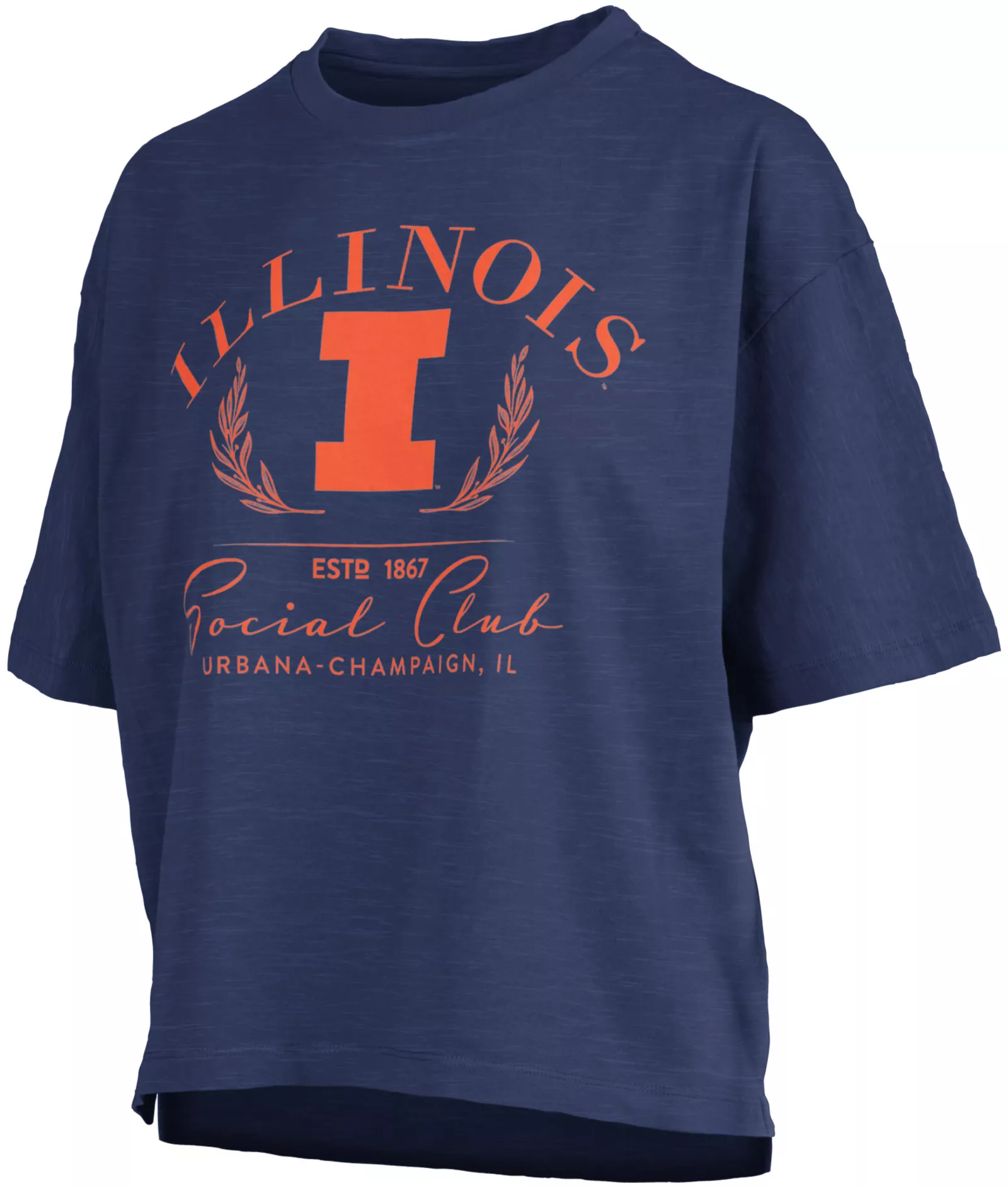 Pressbox Women's Illinois Fighting Illini Navy Social Club T-Shirt