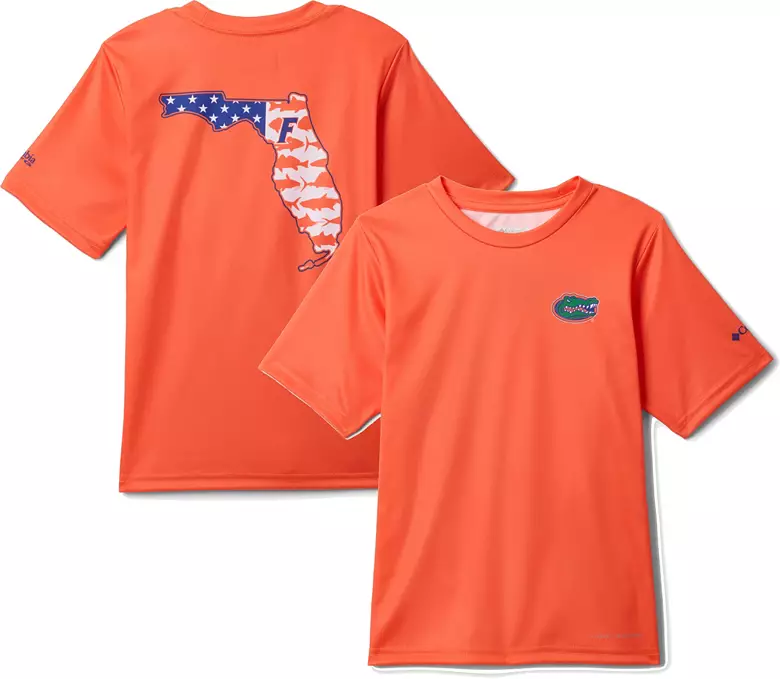 Columbia Youth Florida Gators Spark Orange PFG State T-Shirt