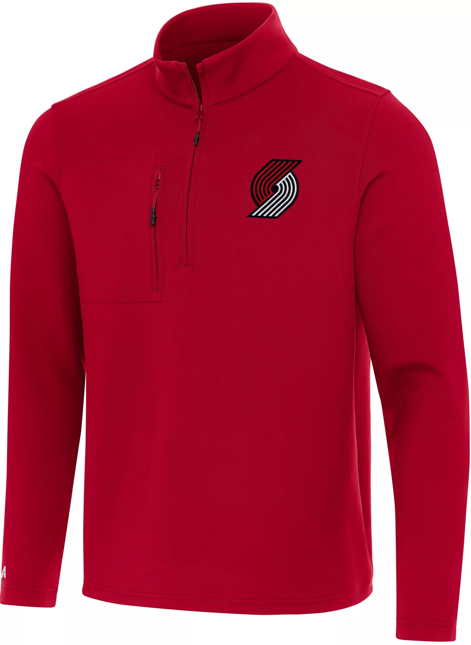 Antigua Men's Portland Trail Blazers Red Insider Quarter-Zip Pullover