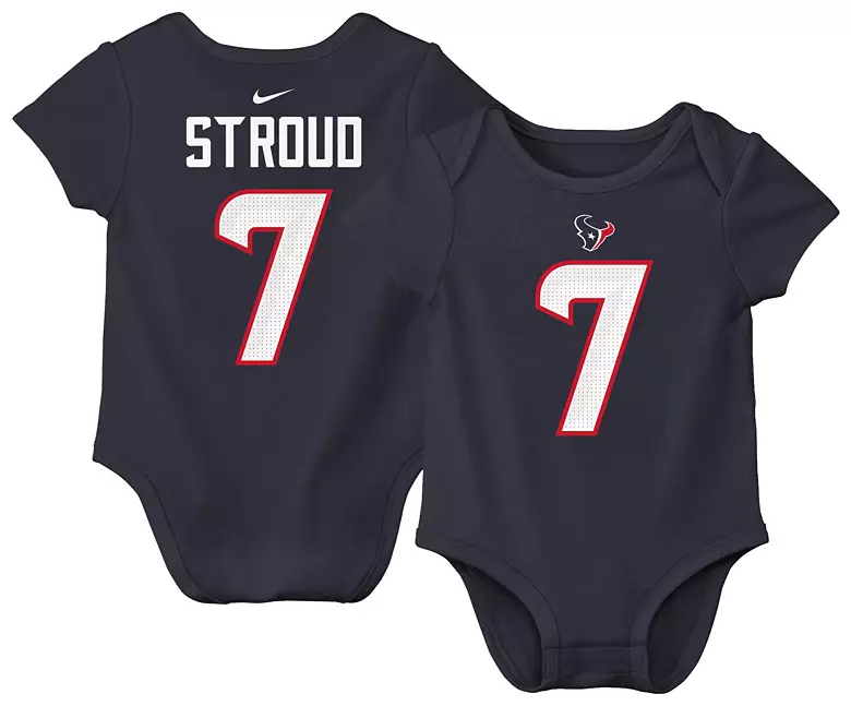 Nike Infant Houston Texans C.J. Stroud #7 Marine Newborn Creeper
