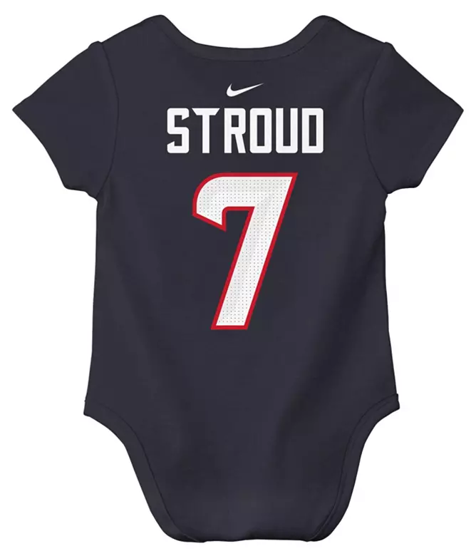 Nike Infant Houston Texans C.J. Stroud #7 Marine Newborn Creeper