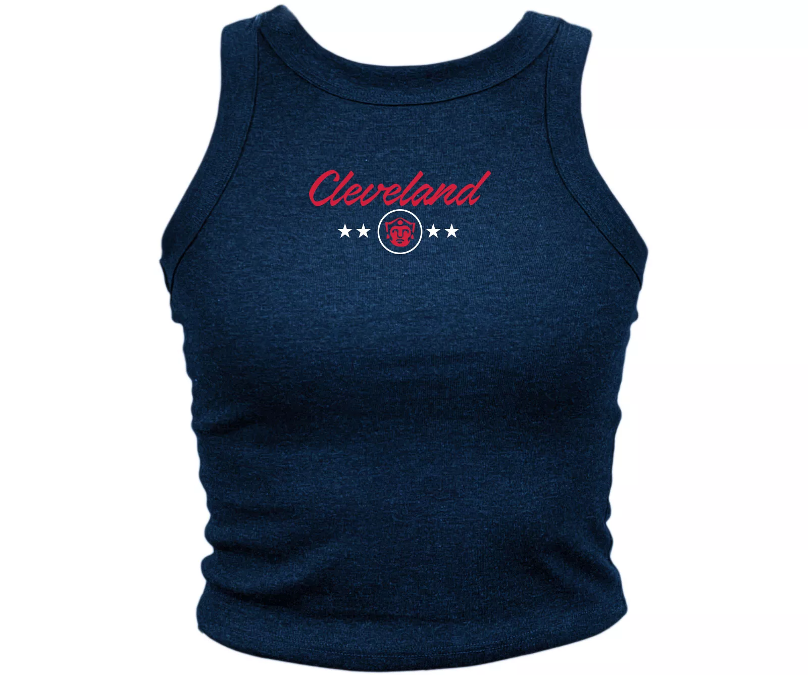 Where I'm From Women's Cleveland Navy Script Tank Top