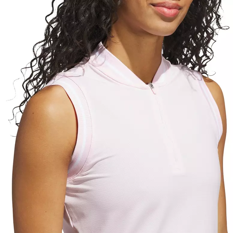 adidas Women's Ultimate365 Zip Sleeveless Golf Polo