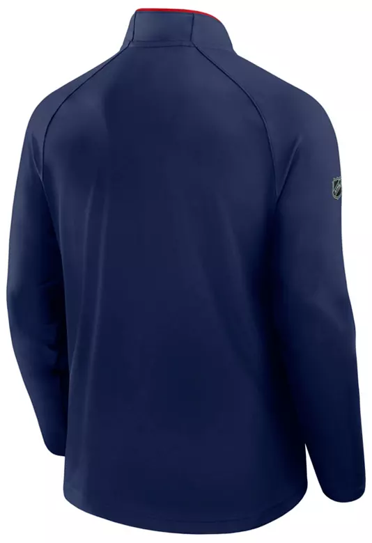 NHL Men's Florida Panthers Navy Rink Train Quarter-Zip Pullover