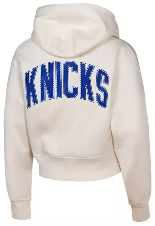 NBA Girls' New York Knicks Natural Graphic Franchise Cropped Hoodie
