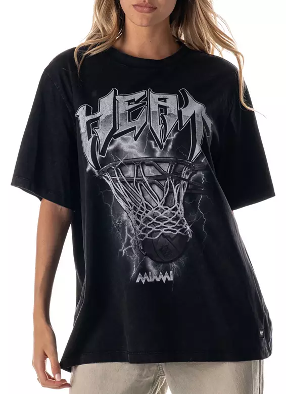 The Wild Collective Adult Miami Heat Black Band Tonal T-Shirt