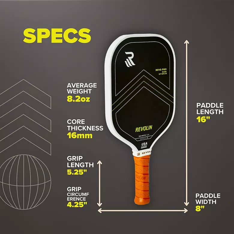Revolin Revo PRO Pure Hybrid Pickleball Paddle